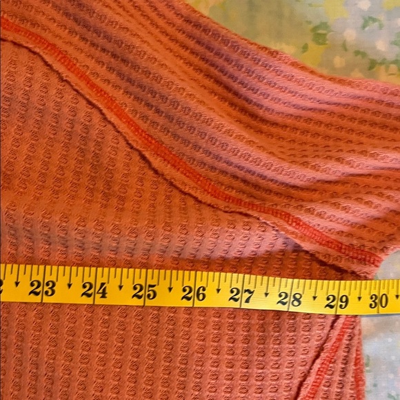 Free People | We The  Free Lovin Leopard Thermal Long Sleeve Shirt Pink Size XS - Picture 7 of 9